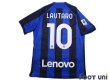 Photo2: Inter Milan 2022-2023 Home Shirt #10 Lautaro Martínez Serie A Tim Patch/Badge Coppa Italia Patch/Badge w/tags (2)