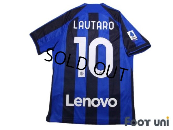 Photo2: Inter Milan 2022-2023 Home Shirt #10 Lautaro Martínez Serie A Tim Patch/Badge Coppa Italia Patch/Badge w/tags (2)