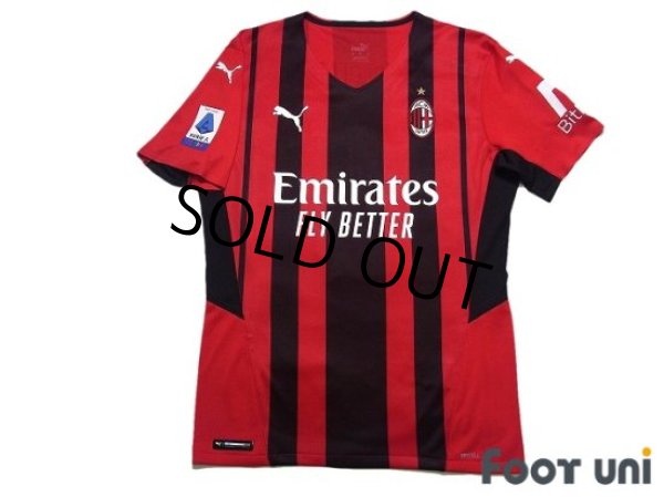 Photo1: AC Milan 2021-2022 Home Authentic Shirt #9 Olivier Giroud Serie A Tim Patch/Badge w/tags (1)