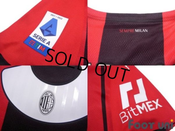 Photo7: AC Milan 2021-2022 Home Authentic Shirt #9 Olivier Giroud Serie A Tim Patch/Badge w/tags (7)