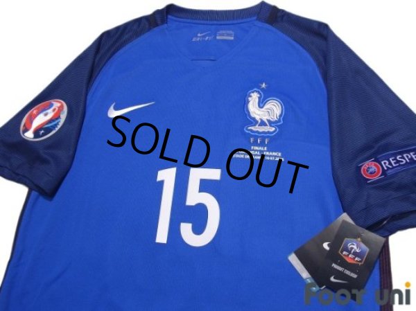 Photo3: France Euro 2016 Home Shirt #15 Paul Pogba UEFA Euro 2016 Patch/Badge Respect Patch/Badge w/tags (3)