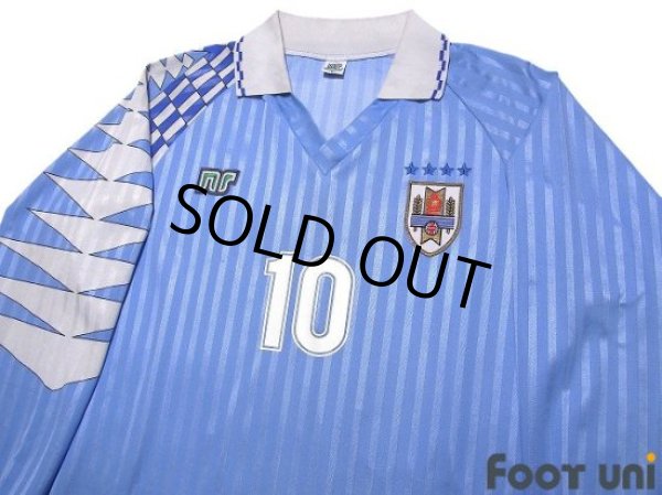 Photo3: Uruguay 1993-1995 Home Long Sleeve Shirt #10 (3)