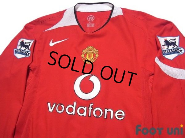 Photo3: Manchester United 2004-2006 Home Long Sleeve Shirt #14 Alan Smith BARCLAYS PREMIERSHIP Patch/Badge (3)