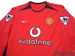 Photo3: Manchester United 2002-2004 Home Long Sleeve Shirt #6 Rio Ferdinand The F.A. Premier League Patch/Badge (3)