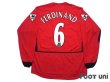 Photo2: Manchester United 2002-2004 Home Long Sleeve Shirt #6 Rio Ferdinand The F.A. Premier League Patch/Badge (2)