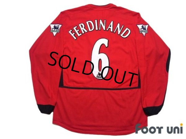 Manchester United 2002-2004 Home Long Sleeve Shirt #6 Rio