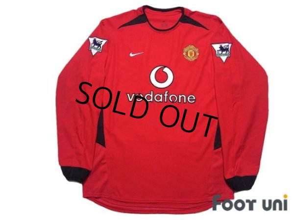 Photo1: Manchester United 2002-2004 Home Long Sleeve Shirt #6 Rio Ferdinand The F.A. Premier League Patch/Badge (1)