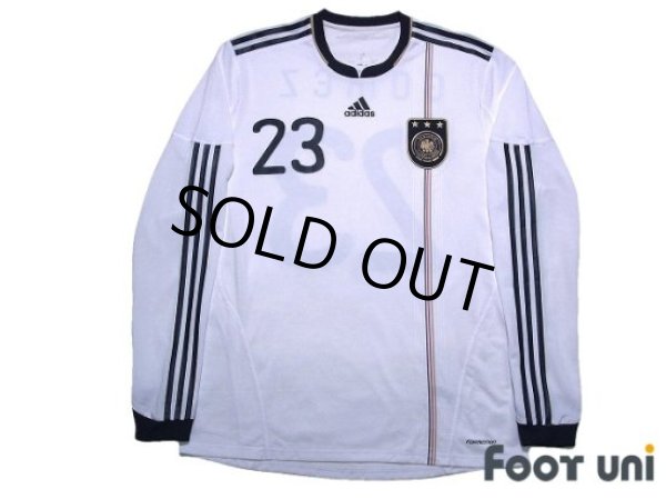 Photo1: Germany 2010 Home Long Sleeve Authentic Shirt #23 Mario Gomez (1)