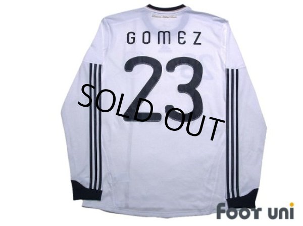 Photo2: Germany 2010 Home Long Sleeve Authentic Shirt #23 Mario Gomez (2)