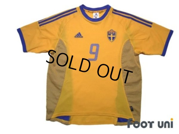 Photo1: Sweden 2002 Home Shirt #9 Fredrik Ljungberg (1)