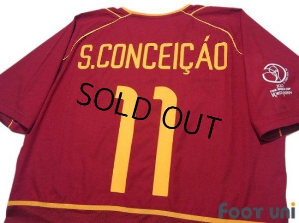 Photo4: Portugal 2002 Home Shirt #11 Sergio Conceicao 2002 FIFA World Cup Korea/Japan Patch/Badge (4)