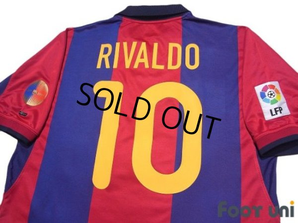 Photo4: FC Barcelona 2000-2001 Home Shirt #10 Rivaldo LFP Patch/Badge (4)