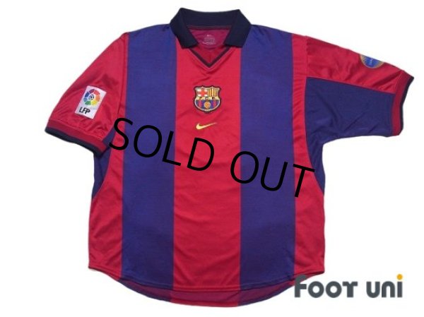 Photo1: FC Barcelona 2000-2001 Home Shirt #10 Rivaldo LFP Patch/Badge (1)