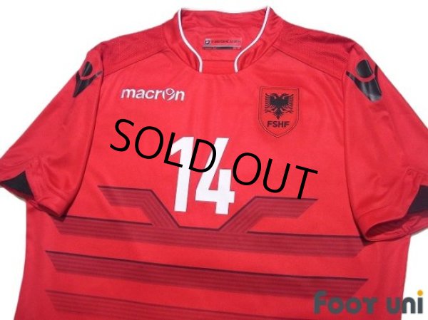 Photo3: Albania Euro2016 Home Shirt #14 Taulant Xhaka (3)