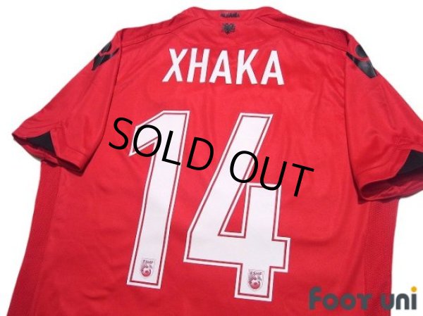 Photo4: Albania Euro2016 Home Shirt #14 Taulant Xhaka (4)