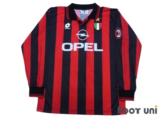 AC MILAN 1996-1997 HOME FOOTBALL SHIRT MAGLIA JERSEY LOTTO OPEL AUTHENTIC  ITALY