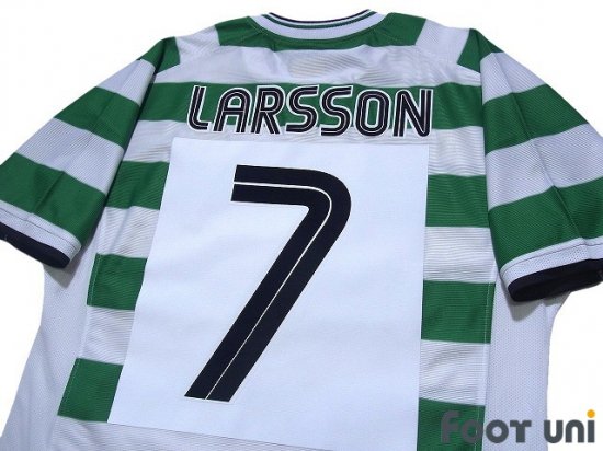 2000/01 Celtic Away SPL Football Shirt Larsson #7 / Old Soccer Jersey