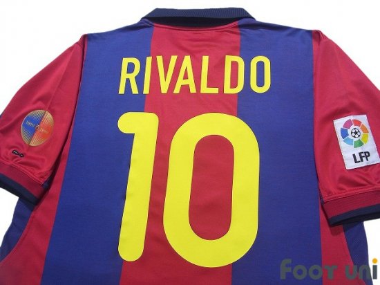 FC Barcelona 2000 2001 Home Shirt 10 Rivaldo Online Shop From