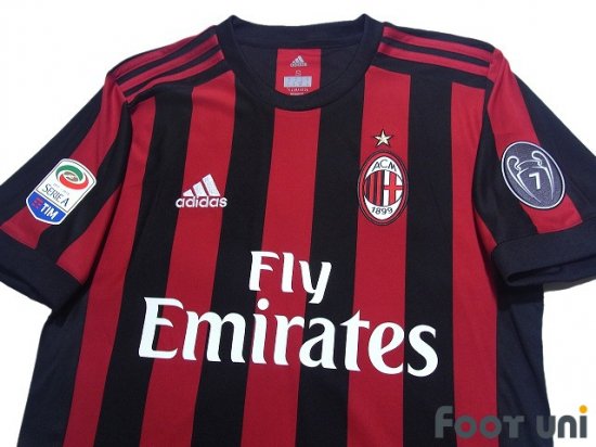 2017/18 AC Milan Home Jersey - AC Milan Soccer Jerseys