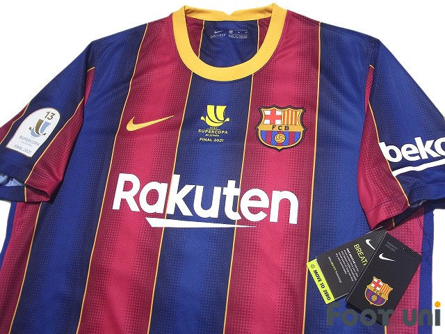 FC Barcelona 2020-2021 Home Shirt #10 Lionel Messi Supercopa Patch/Badge  w/tags - Footuni